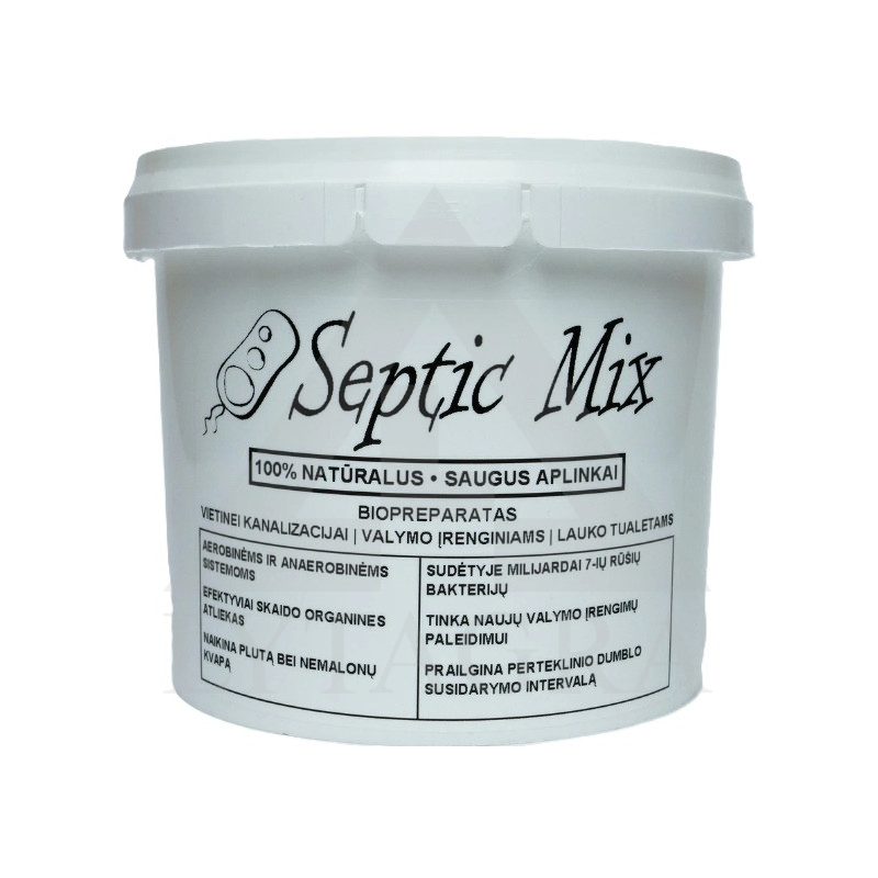 Bakterijos valymo įrenginiams, kanalizacijai, lauko tuoletams SEPTIC MIX 500 g.