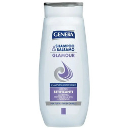Šampūnas ir balzamas viename su šilko proteinais GENERA GLAMOUR 2in1, 300 ml,