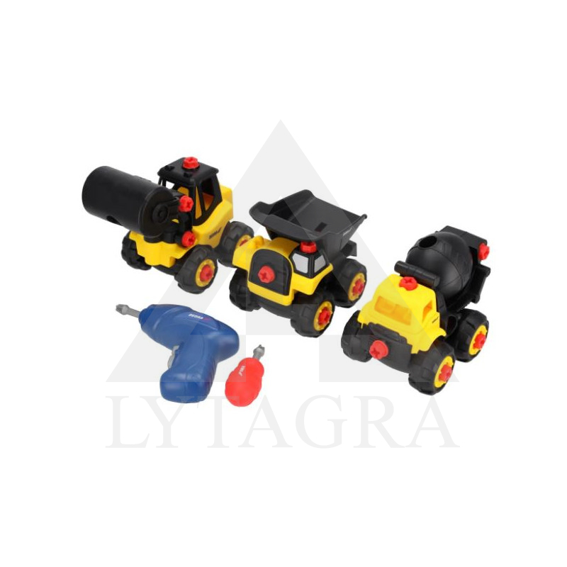 Žaislų rinkinys 3 transporto priemonės su atsuktuvu M315.010
