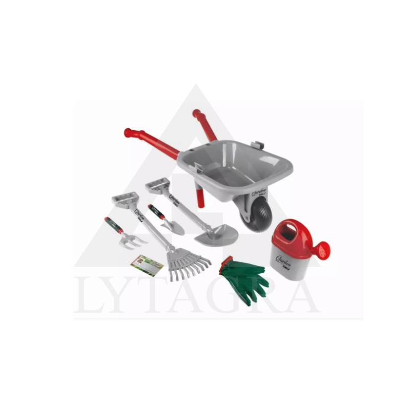 Mažojo sodininko žaislų rinkinys su karučiu M315.020