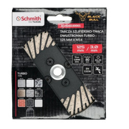 Deimantinis dvipusis šlifavimo ir pjovimo diskas Schmith SCH04D30001 125xM14