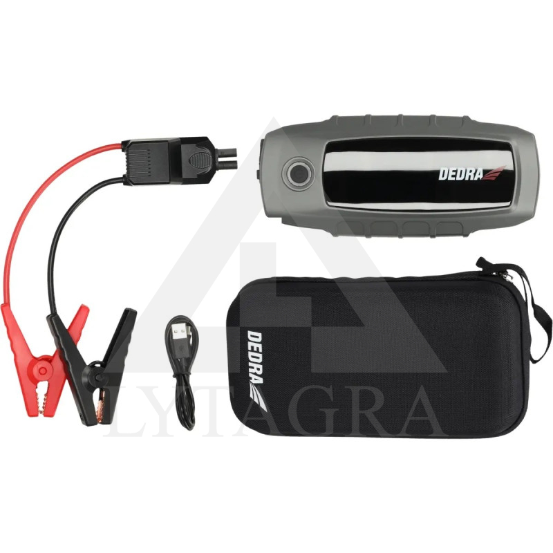 Išorinė baterija su variklio paleidimo funkcija  Dedra DEPP1600 16000mah LCD
