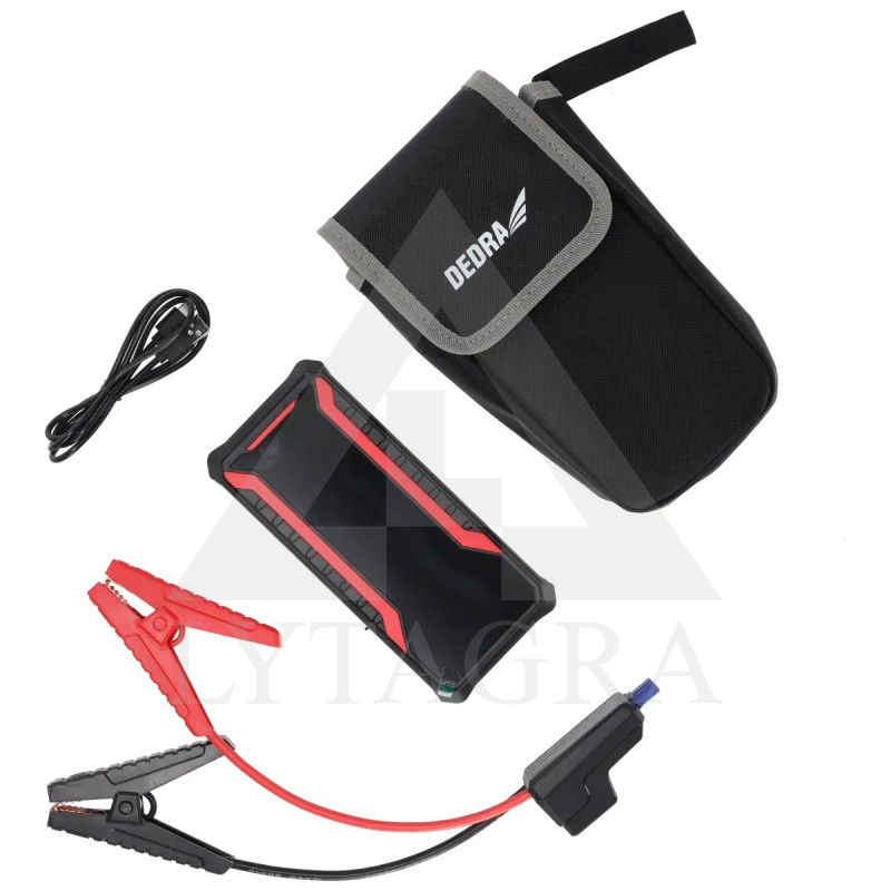 Išorinė baterija su variklio paleidimo funkcija Dedra DEPP1201 12000mah LCD