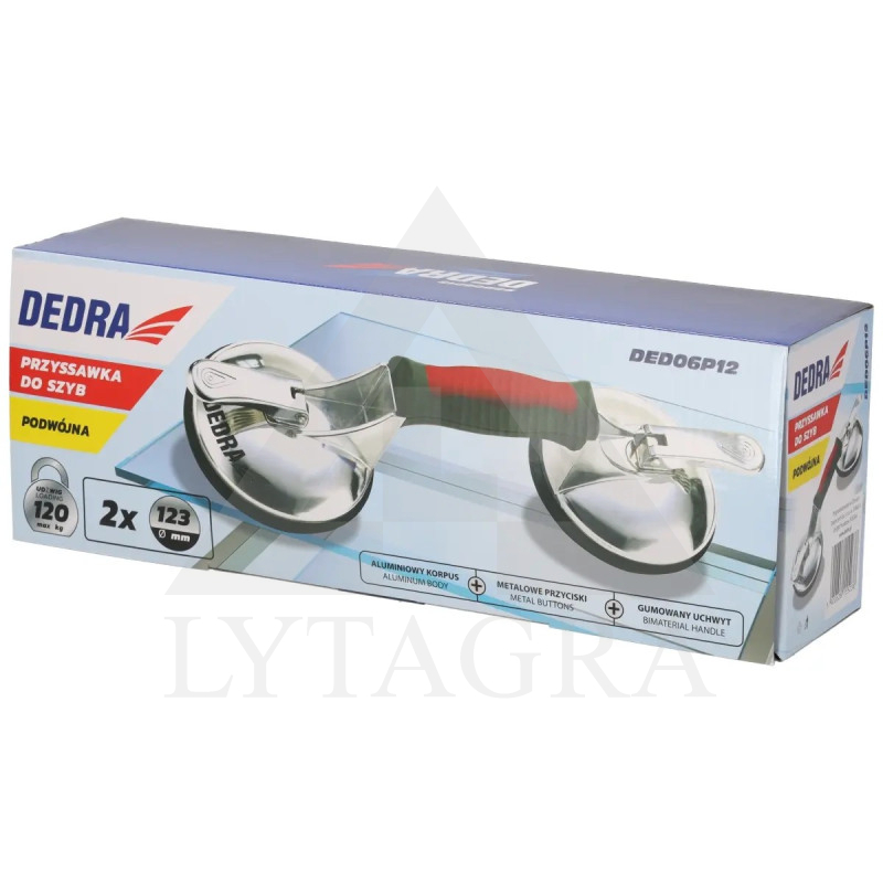 Alium. kėliklis/pritraukėjas dvigubas Dedra DED06P12 2x123mm maks. 120kg