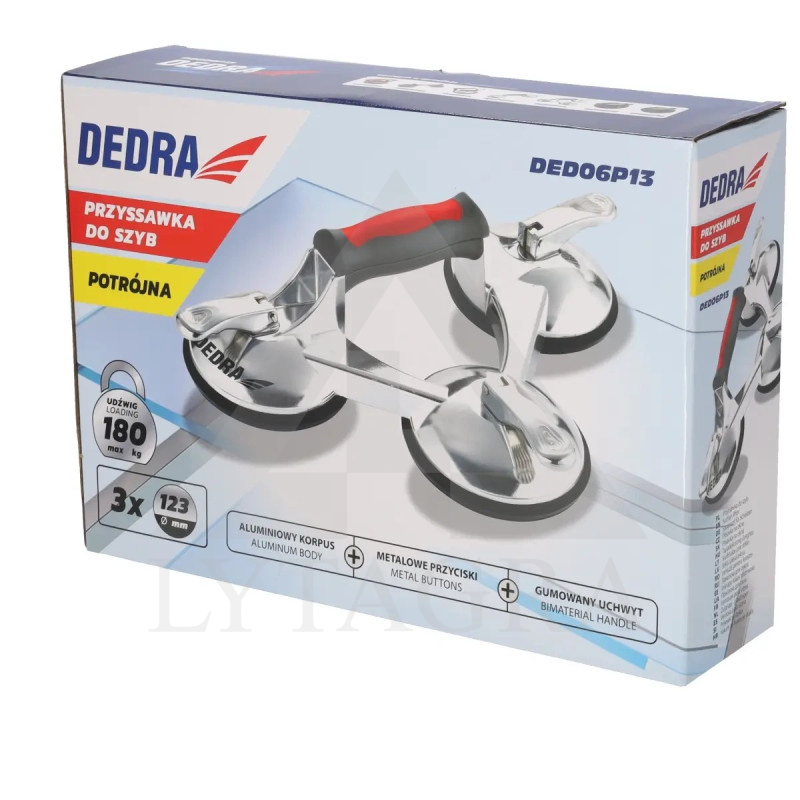 Alium. kėliklis/pritraukėjas trigubas Dedra DED06P13 3x123 mm