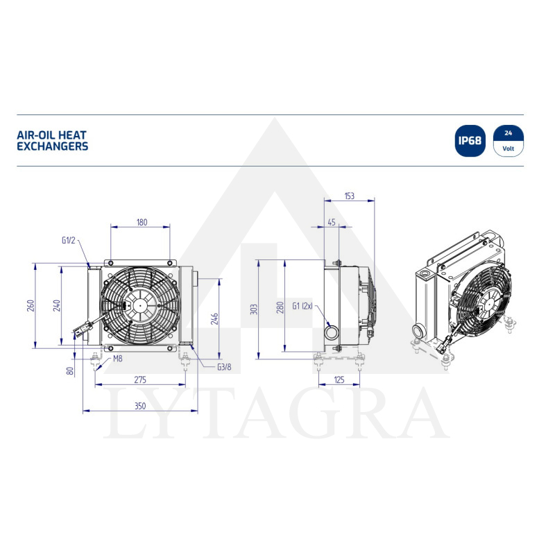 HY01604.01 HIDRAULINIS ALYVOS AUŠINTUVAS 24V