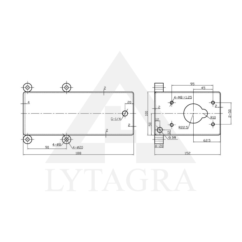 Hidraulinės alyvos bakas 2 L SP-PRB