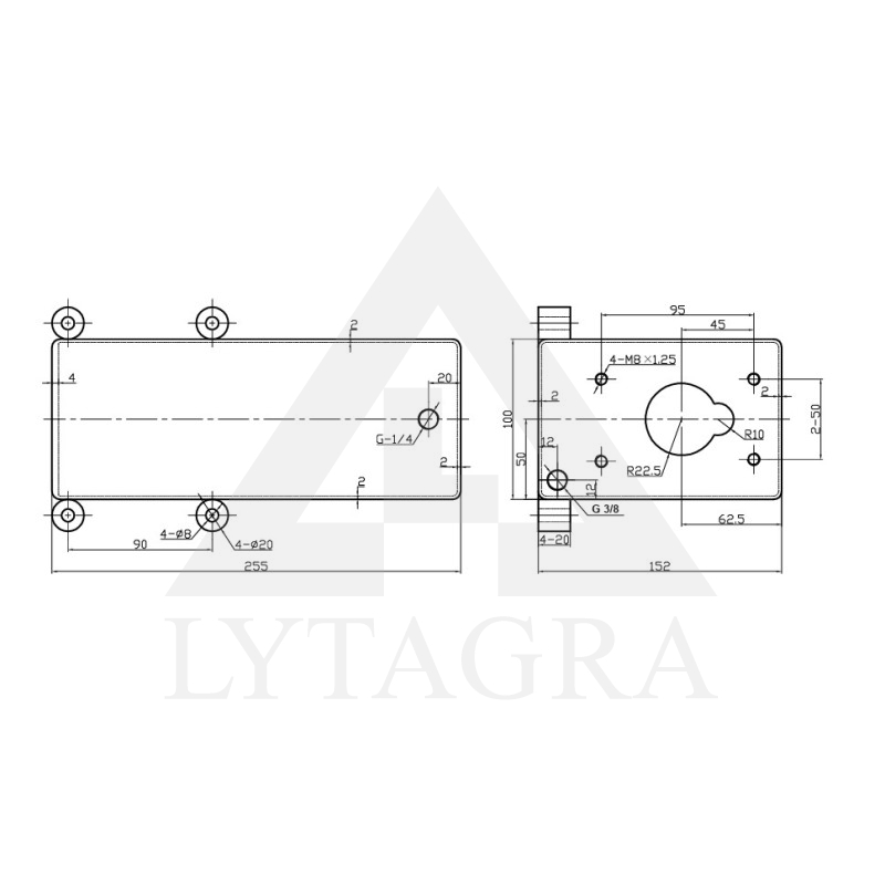 Hidraulinės alyvos bakas 3 L SP-PRB