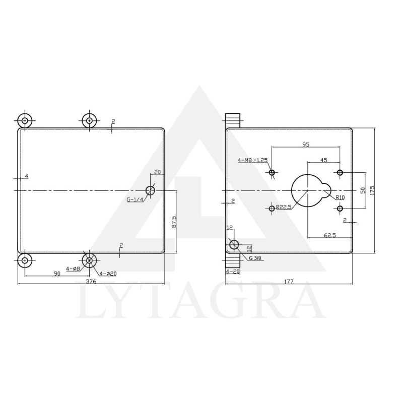 Hidraulinės alyvos bakas 10 L SP-PRB