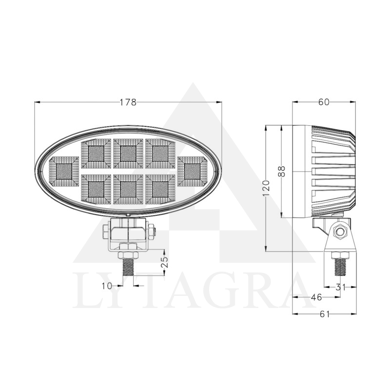 LED darbinis žibintas 160w 12800LM 65253