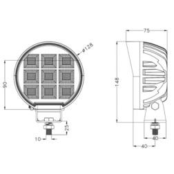 LED darbinis žibintas 144w 11520lm 65257