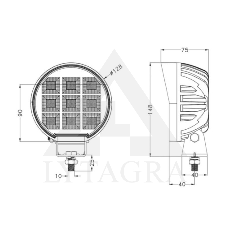 LED darbinis žibintas 144w 11520lm 65257
