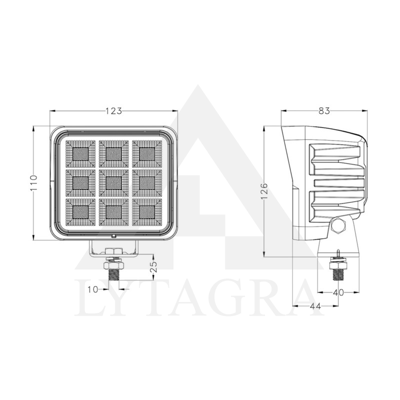 LED darbinis žibintas 144w 11520lm 65261