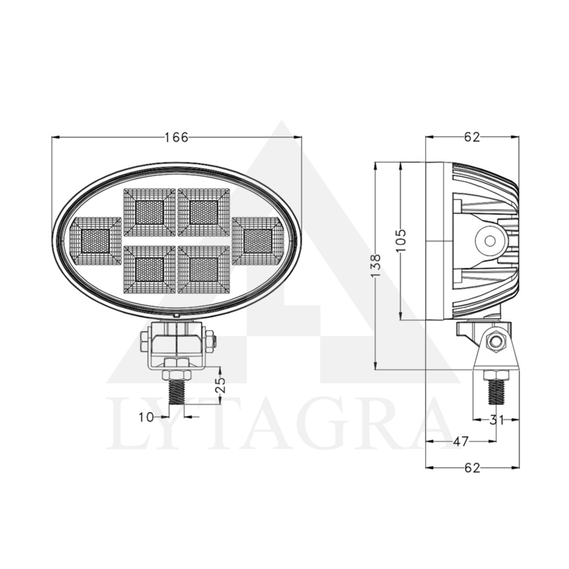 LED darbinis žibintas 150w 12000lm 65264