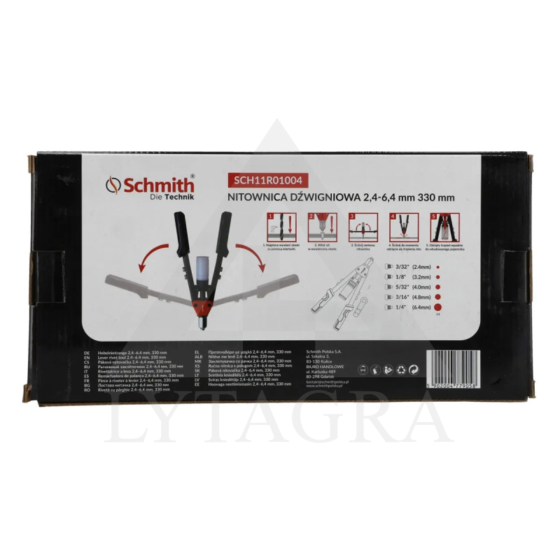 Kniediklis Schmith SCH11R01004, 2,4–6,4mm 330mm