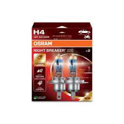 H4 lempučių komplektas 60/55w 12v +220% Osram night breaker 220