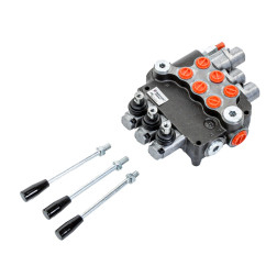 Kryptinis trijų sekcijų (viena sekcija plaukiojanti) hidraulikos valdymo vožtuvas 03P80-1L12A1A1-GKZ1