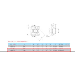 Hidraulinio siurblio flanšas ADP-EDZA-30-3/8