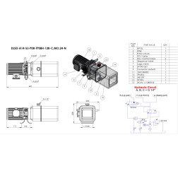Mini hidraulinė stotis 380 V AC 1.1 kW 1,8cc 120 bar
