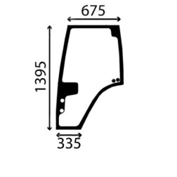 Kairys durų stiklas Fendt 36 001