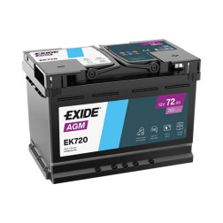 Akumuliatorius 72 Ah 12 V 760 A Exide EK720 AGM
