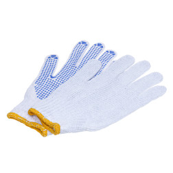 Pirštinės vienpusės su PVC taškeliais / mėlynos