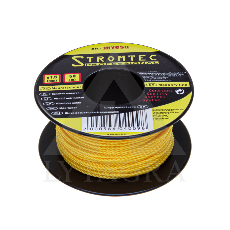 15Y050 Virvelė mūrininkui / 50m / PROFI / Stromtec