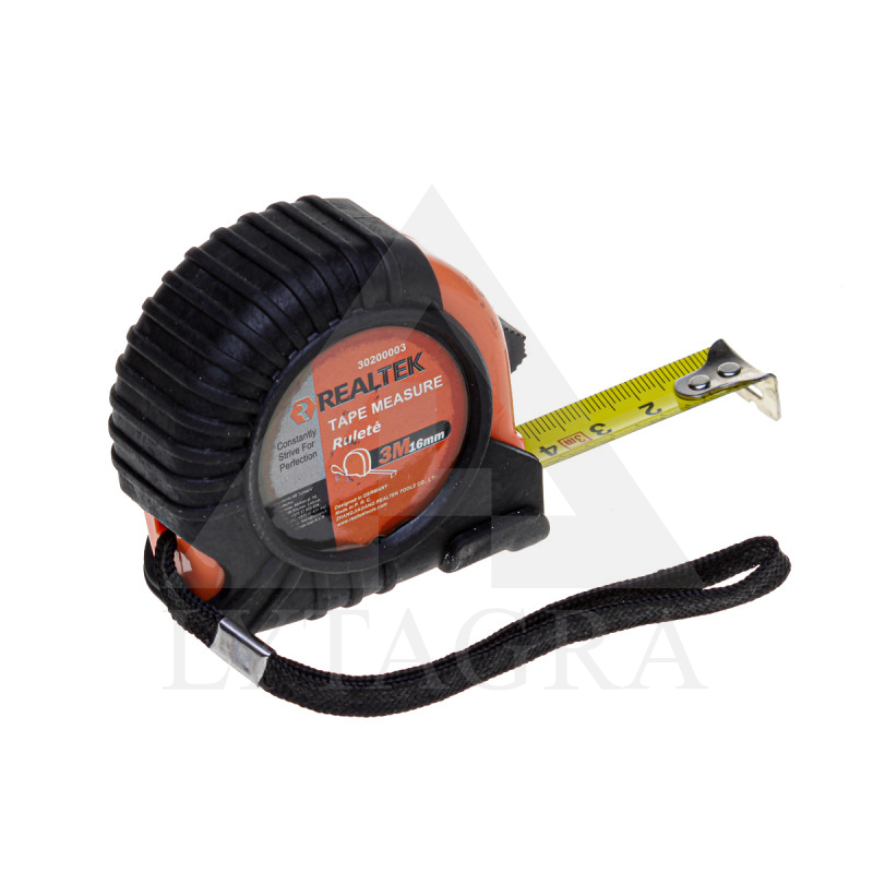 30200003 Ruletė 3 m x 16 mm / REALTEK
