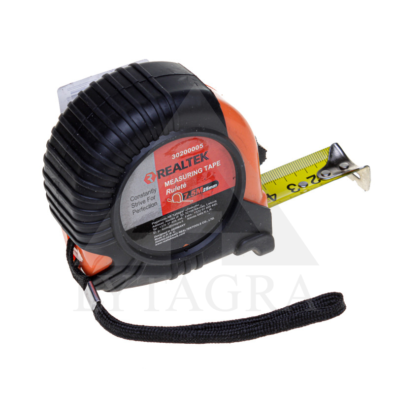 30200005 Ruletė 7.5 m x 25 mm/ REALTEK