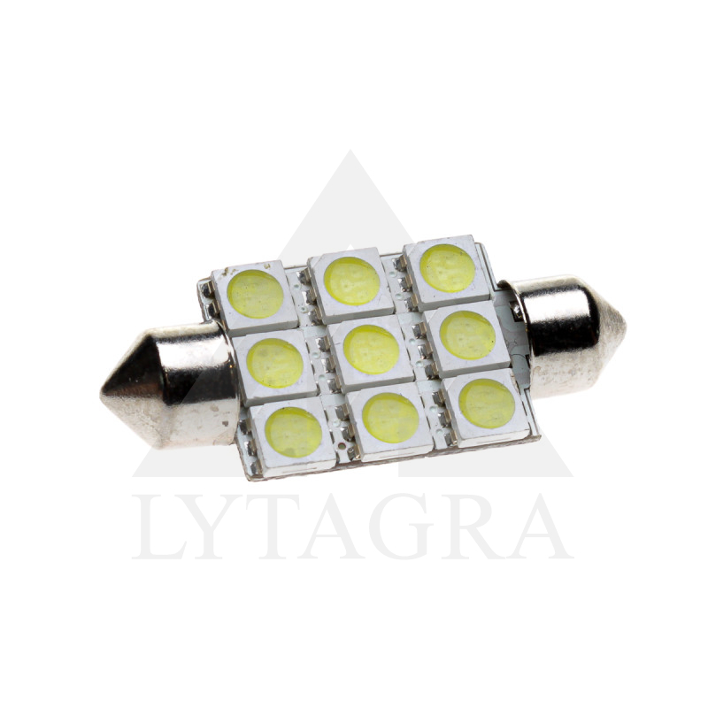 LEMPUTĖ LED SV 12V39MM 9DIODAI F39A9S50 210010337