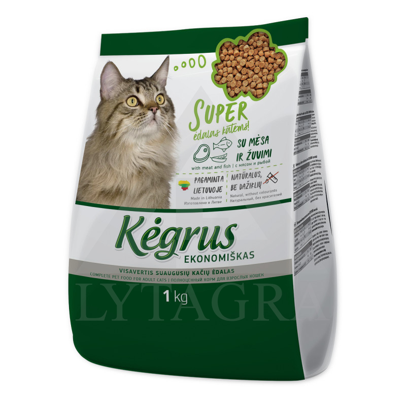 Kėgrus ekonomiškas ėdalas katėms