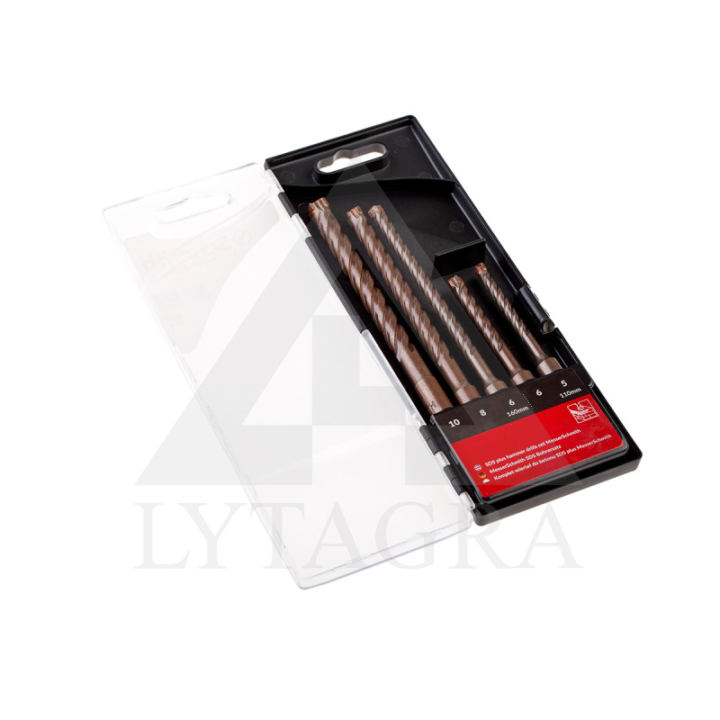 Betono grąžtų komplektas Schmith SQWSDS-M-01, SDS-plus 5-6x110mm