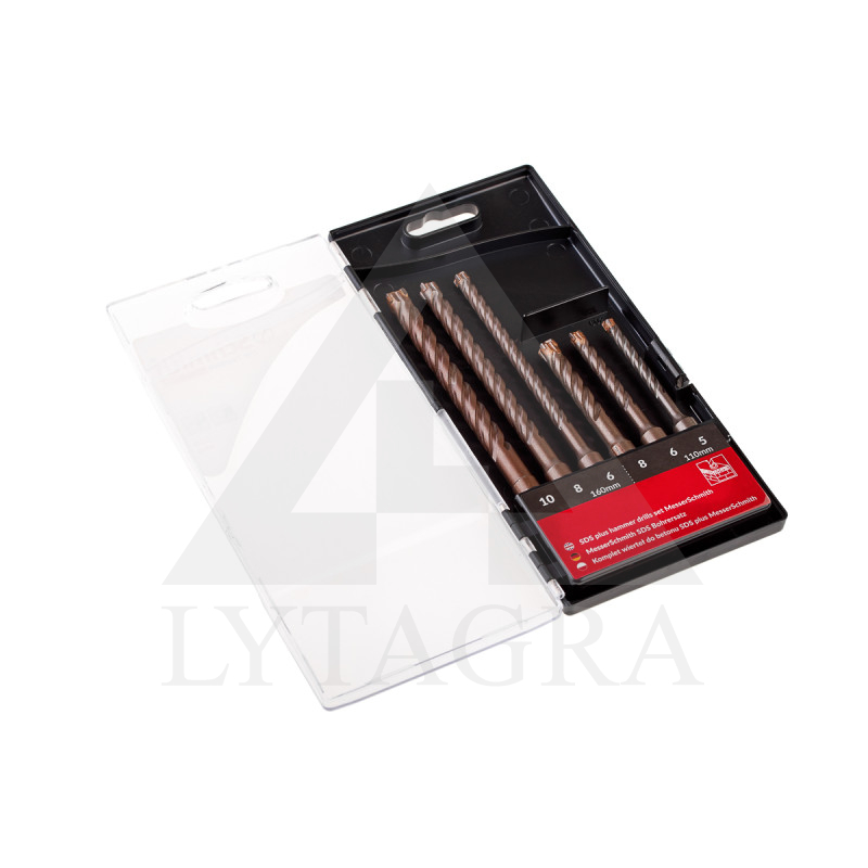 Betono grąžtų komplektas Schmith SQWSDS-M-02, SDS-plus 5-6-8x110mm