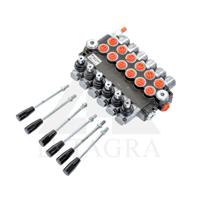 06P40A1A1A1A1A1A1GK1 Hidraulinis paskirstytojas 6-ių sekc. 40 ltr/min.