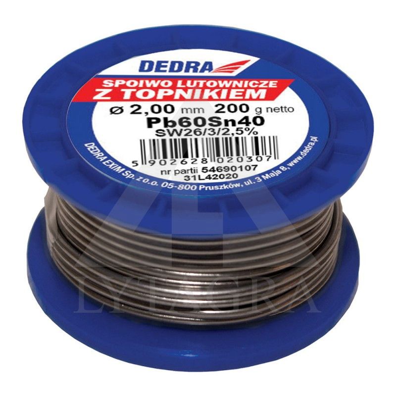 Lydmetalis Dedra 31L42020 su fliusu 2mm 200g