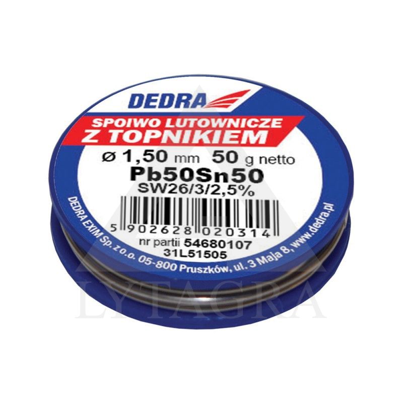 Lydmetalis su fliusu Dedra 31L51505 1,5mm 50g