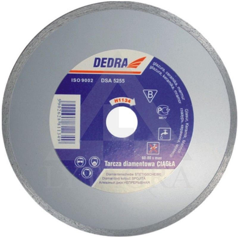 Deimantinis diskas Dedra H1131 šlapiam/sausam pjovimui 115x22,2mm