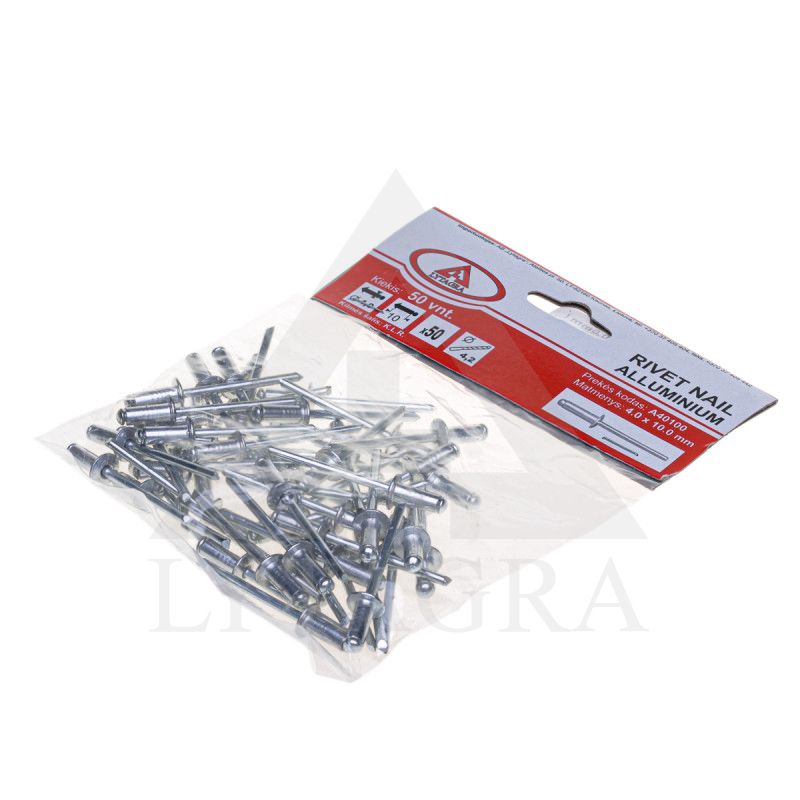 Kniedės Lytagra A40100 4.0x10.0mm 50 vnt. Lytagra