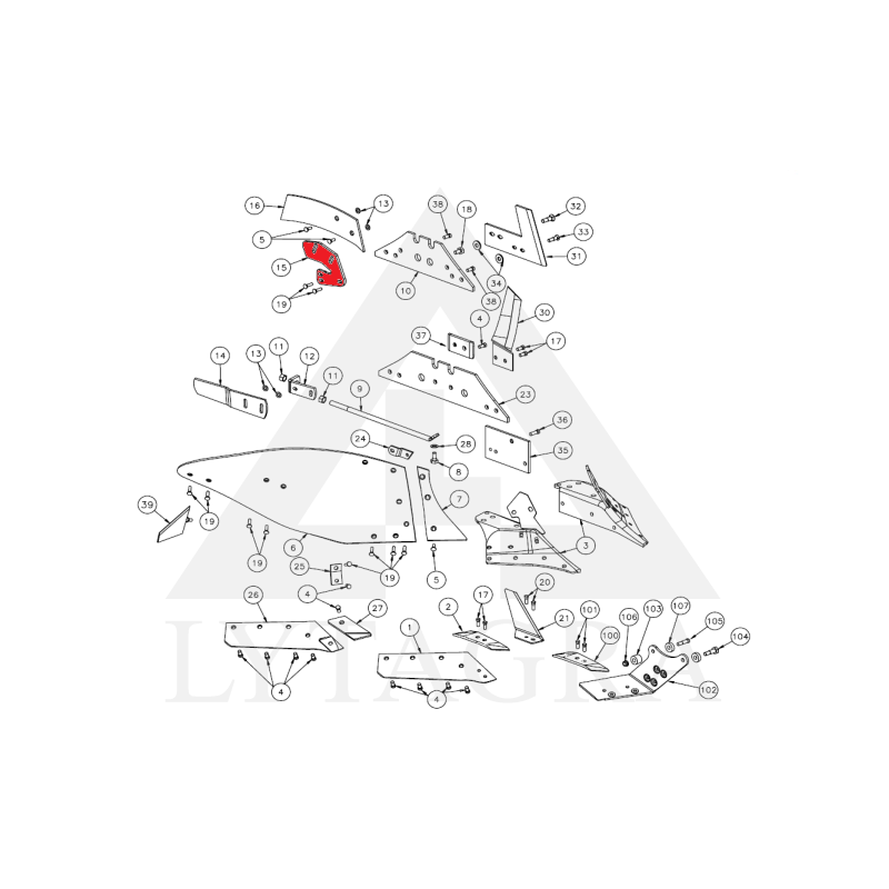 073311 Kamporaižio laikiklis Kverneland