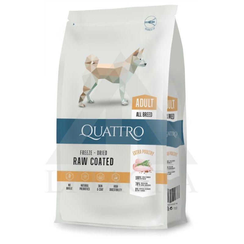 3 KG PAŠARAS ŠUNIMS VISŲ VEISLIŲ QUATTRO  VIŠT.