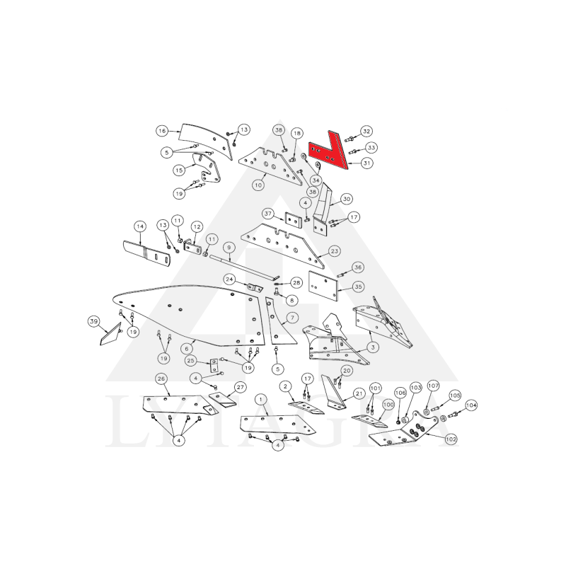 073089 Vagos atpjovimo peilis Kverneland