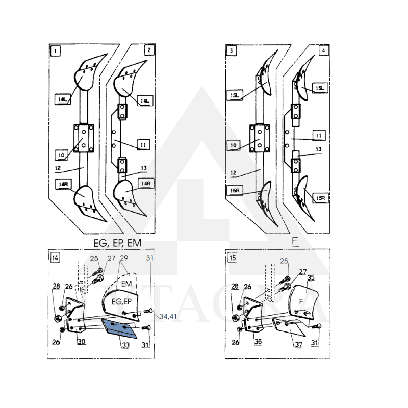 91802 Priešplūgio noragas Overum