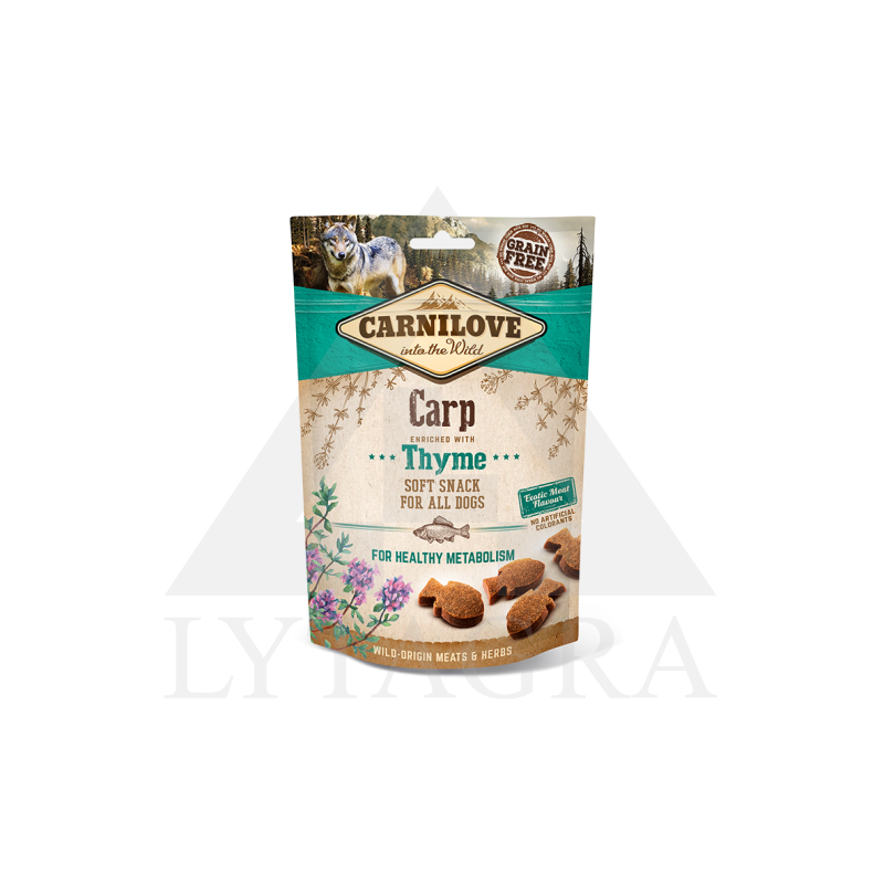 200 G SKANĖSTAI ŠUNIMS CARNILOVE KARPIS/ ČIOBREL.