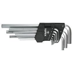 Raktas šešiakampis 9 vnt, 1.5-10 mm