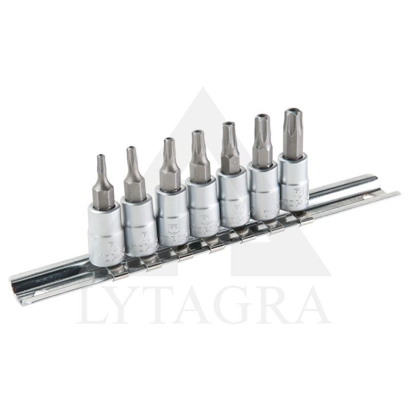 Antgaliai su galvute Torx  ir ertme T10-T40, 1/4"