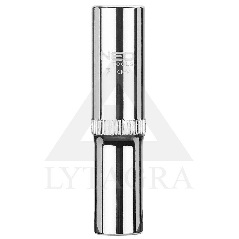 Galvutė šešiakampė  1/4", 7 mm., ilga Neo