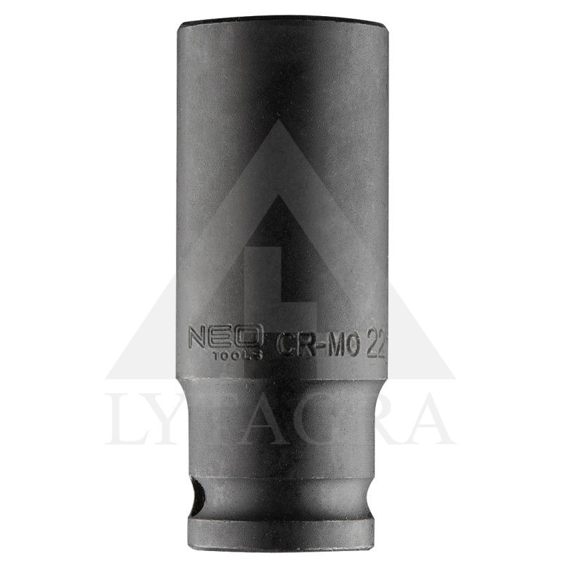 Ilga smūginė galvutė 1/2"", 22 mm, Cr-Mo