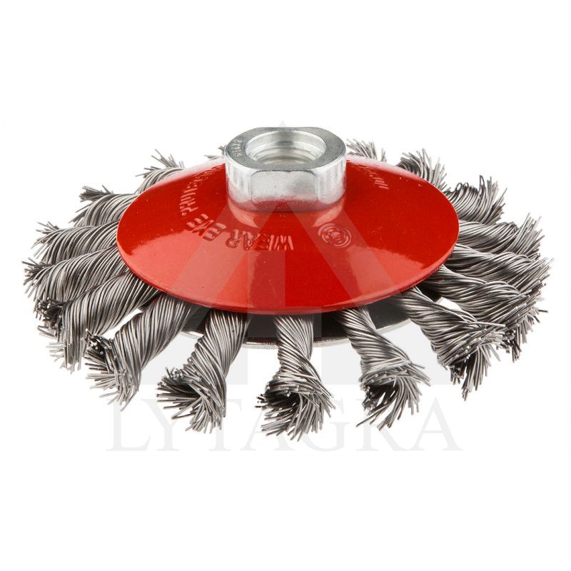 Metalinis šepetys 100mm x M14, nerūdijanti viela