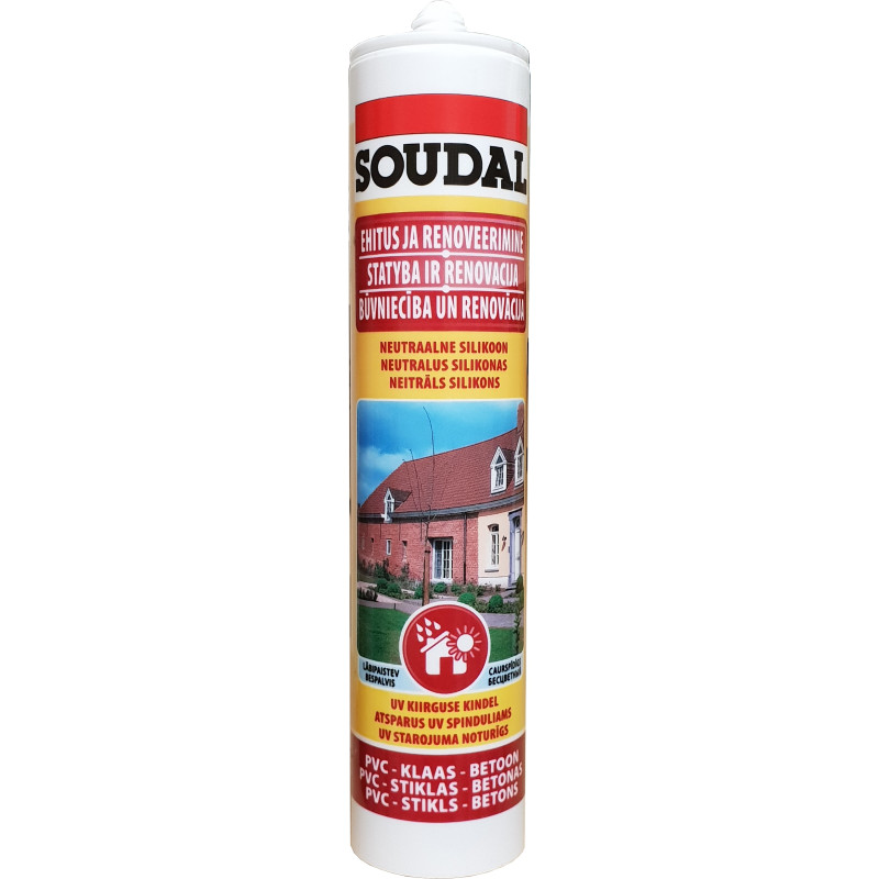 Soudal neutralus silikonas (pilkas) 280ml