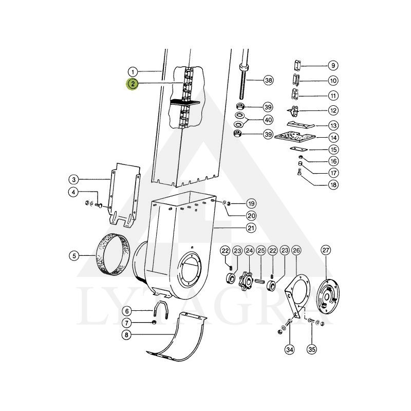 Grandinė elevatoriaus CLAAS 541782/605456/601494